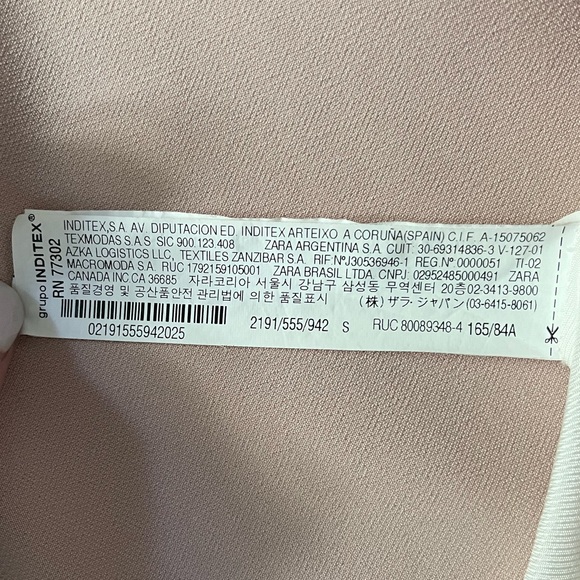 Zara blazer, ruched sleeves, color soft pink (blush pink) size S US - Picture 8 of 9